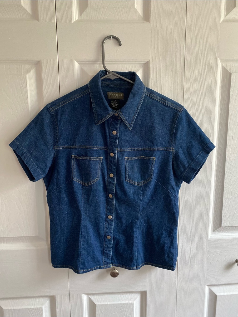 Vintage Dark Blue Denim button down